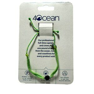 4Ocean Unisex Ocean Drop Bracelet Green & Yellow Multi Adjustable 7 to 13 in.